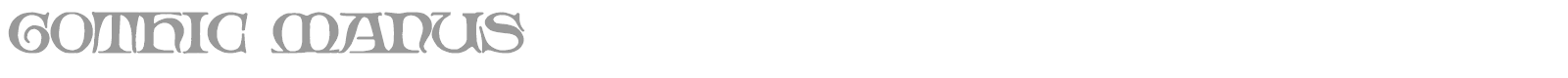 Gothic Manus font preview
